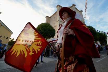 Recreación histórica del regreso del emperador Carlos V a Valdestillas en Valladolid.
