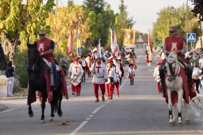 Recreación histórica del regreso del emperador Carlos V a Valdestillas en Valladolid.