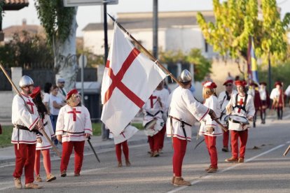Recreación histórica del regreso del emperador Carlos V a Valdestillas en Valladolid.