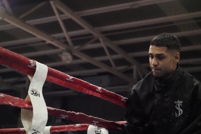 Salvi Jiménez en su regreso al ring de Valladolid.