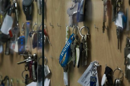 Oficina de objetos hallados de la Policía Municipal.