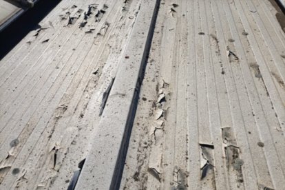 Vista parcial de la cubierta del polideportivo Pisuerga.