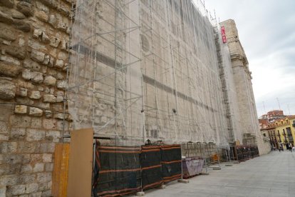 Andamios en la Catedral de Valladolid