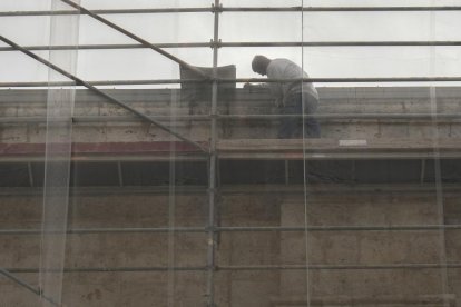 Andamios en la Catedral de Valladolid