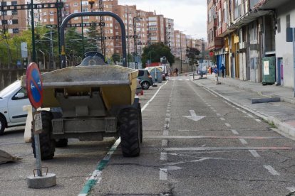 Corte en la calle La Vía y obras