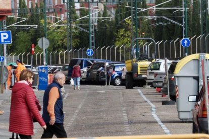 Corte en la calle La Vía y obras