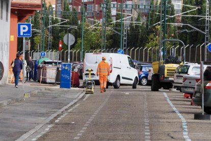 Corte en la calle La Vía y obras