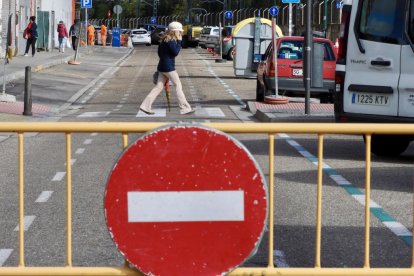 Corte en la calle La Vía y obras
