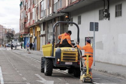 Corte en la calle La Vía y obras