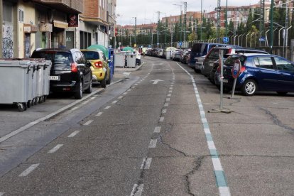 Corte en la calle La Vía y obras