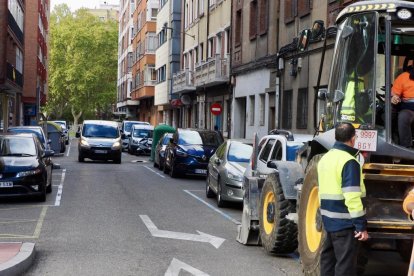 Corte en la calle La Vía y obras