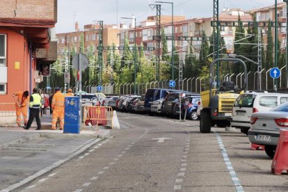 Corte en la calle La Vía y obras