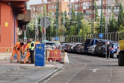 Corte en la calle La Vía y obras