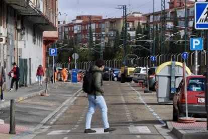 Corte en la calle La Vía y obras