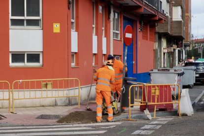 Corte en la calle La Vía y obras