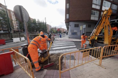 Corte en la calle La Vía y obras