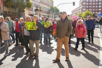 Manifestación en defensa de la sanidad pública en Delicias (Valladolid).