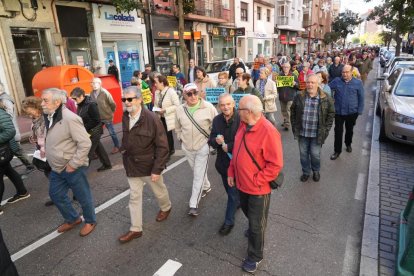 Manifestación en defensa de la sanidad pública en Delicias (Valladolid).
