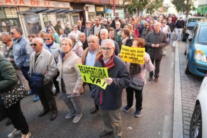 Manifestación en defensa de la sanidad pública en Delicias (Valladolid).