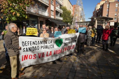 Manifestación en defensa de la sanidad pública en Delicias (Valladolid).