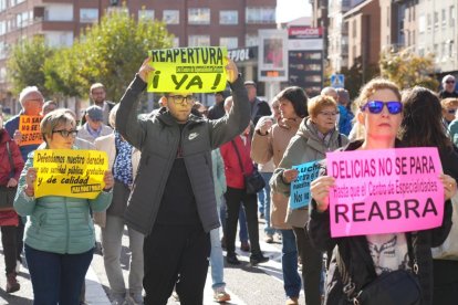 Manifestación en defensa de la sanidad pública en Delicias (Valladolid).