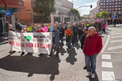 Manifestación en defensa de la sanidad pública en Delicias (Valladolid).