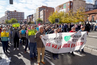 Manifestación en defensa de la sanidad pública en Delicias (Valladolid).