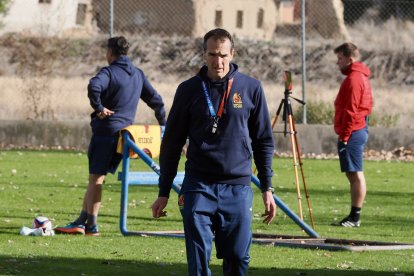 El 'XV del León' entrenando en los Campos de Pepe Rojo de Valladolid.