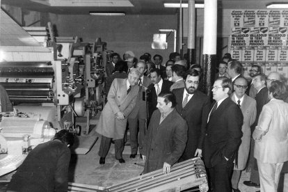 Inauguración de las instalaciones del periódico Diario Regional en 1975.