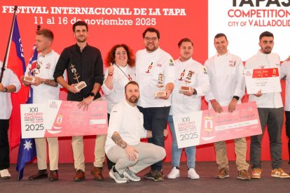 Un momento de la entrega de premios del Concurso Nacional de Tapas de Valladolid.