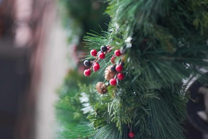 Preparativos de las luces de Navidad.