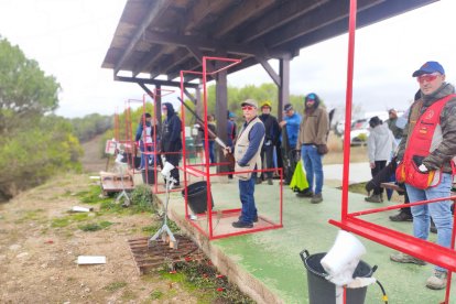 Distintos momentos del homenaje y de la tirada dedicada a Luis Alberto del Valle, Piri.