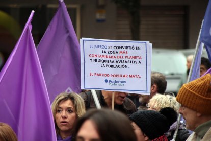 Manifestación en León contra la gestión de los incendios forestales del verano