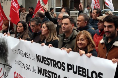 Manifestación en León contra la gestión de los incendios forestales del verano