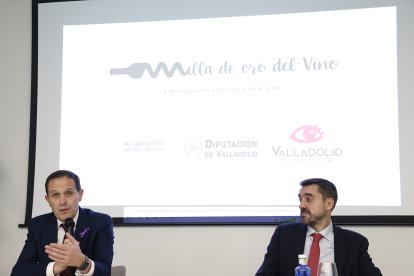 El presidente de la Diputación de Valladolid, Conrado Íscar, presenta la Milla de Oro del Vino de la provincia ante destacadas asociaciones empresariales madrileñas.
