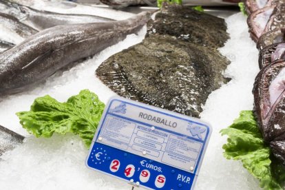 Precios de alimentos navideños en el Mercado del Val en Valladolid.