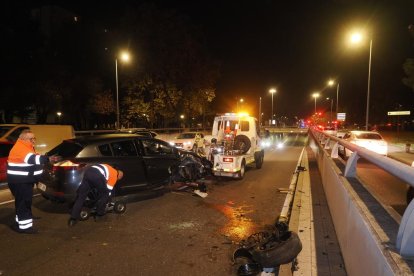 Accidente de tráfico en la avenida Salamanca en Valladolid.
