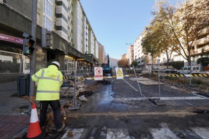 Obras de la red de calor en Parquesol