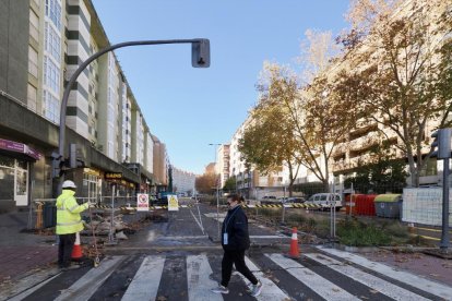 Obras de la red de calor en Parquesol