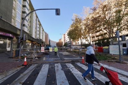 Obras de la red de calor en Parquesol