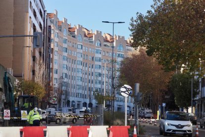Obras de la red de calor en Parquesol
