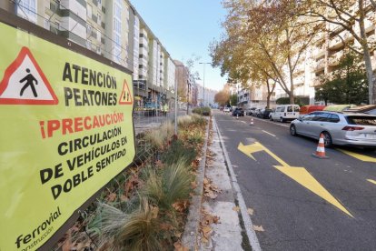 Obras de la red de calor en Parquesol