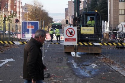 Obras de la red de calor en Parquesol