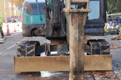 Obras de la red de calor en Parquesol