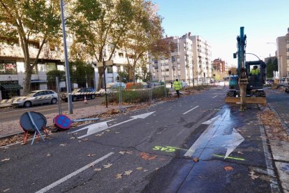 Obras de la red de calor en Parquesol