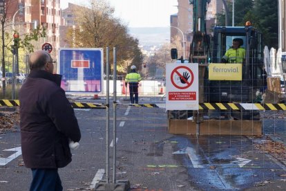 Obras de la red de calor en Parquesol