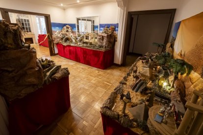 Belén montado por una familia de la calle santiago