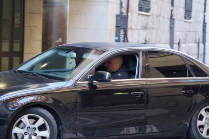 Llegada de Óscar a los juzgados de Valladolid.