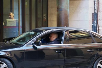 Llegada de Óscar a los juzgados de Valladolid.