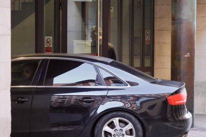 Llegada de Óscar a los juzgados de Valladolid.